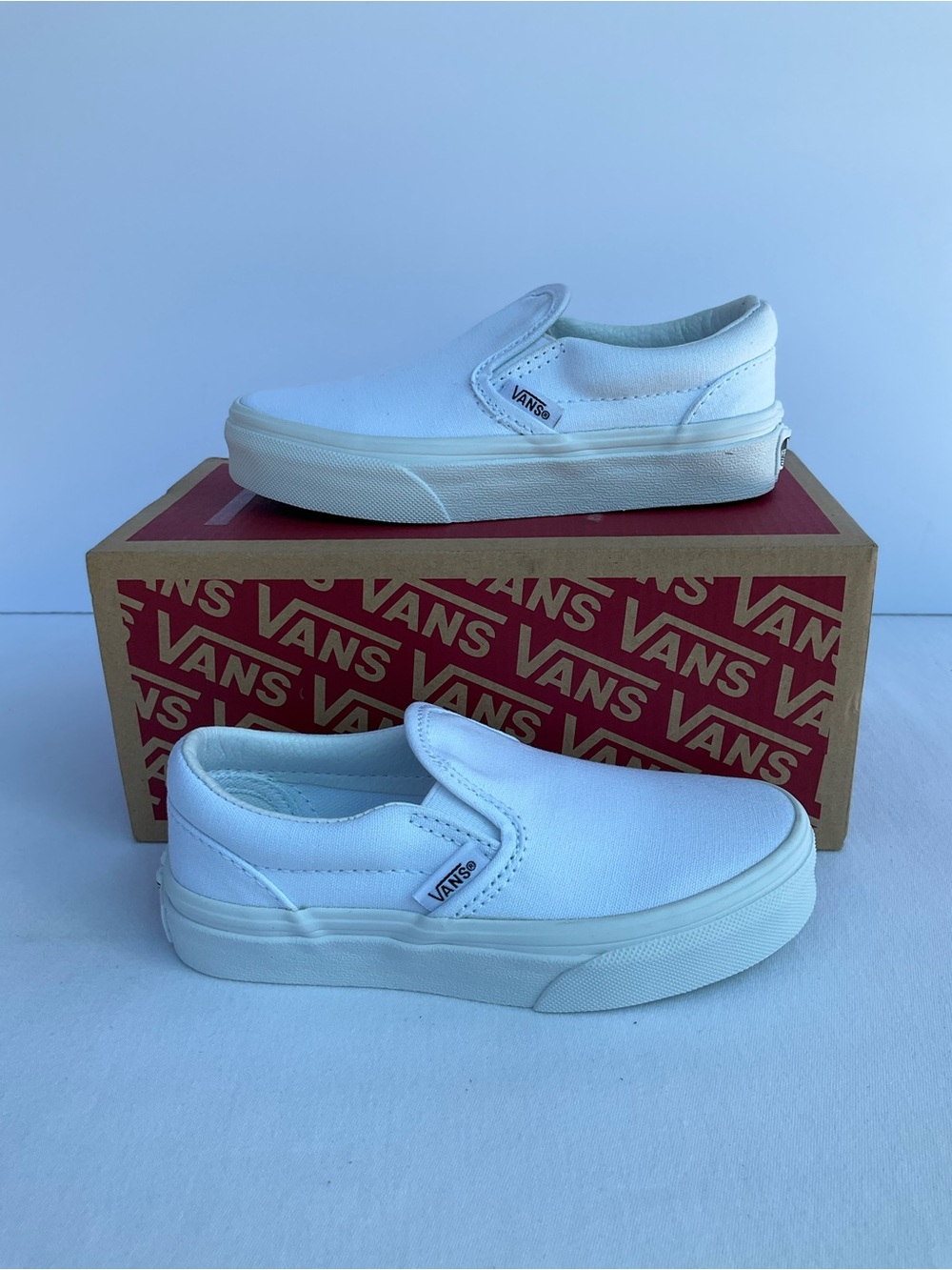 Vans Kids Classic Slip-on Shoes For Toddler Tru/ White